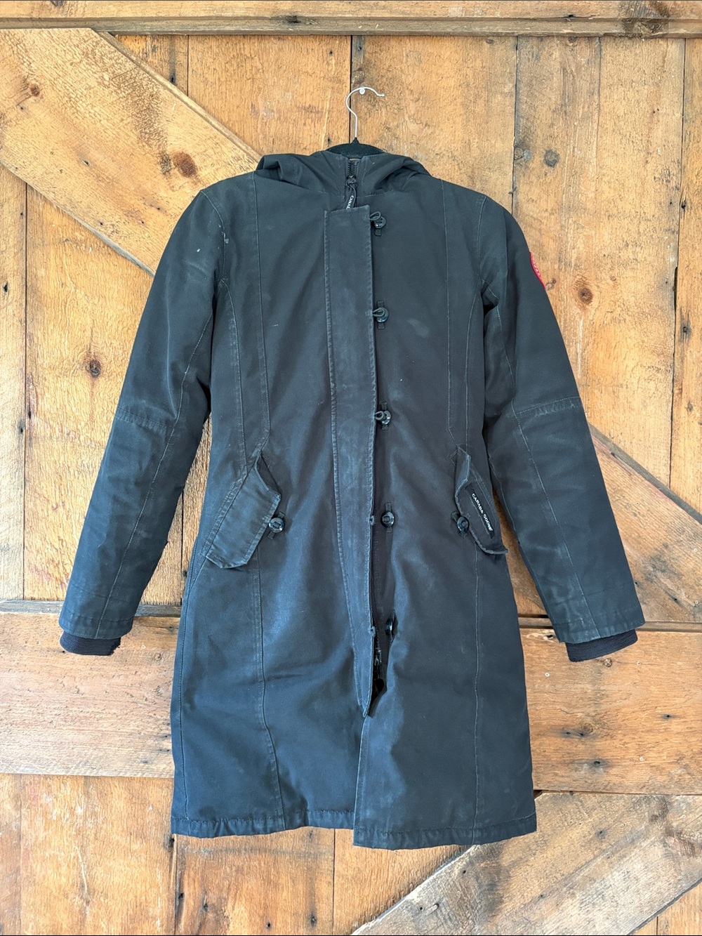 Canada Goose Kids M/ Womens XS Black Down Parka Coat Arctic Program